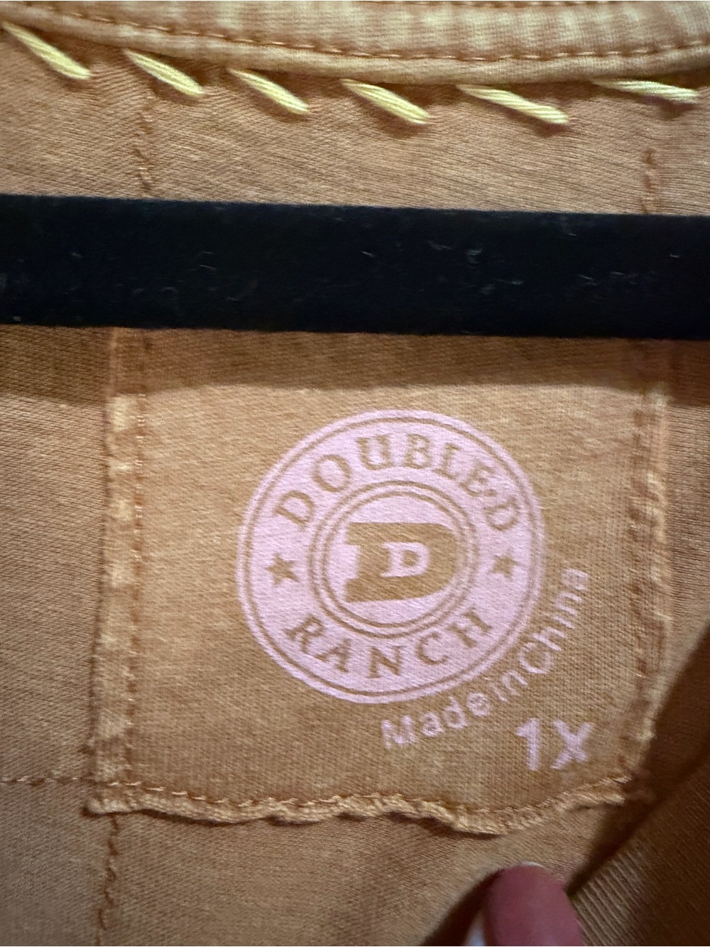Double D Ranch Tan Fringe Graphic Tank with Pink & Teal Accents - Picture 4 of 6